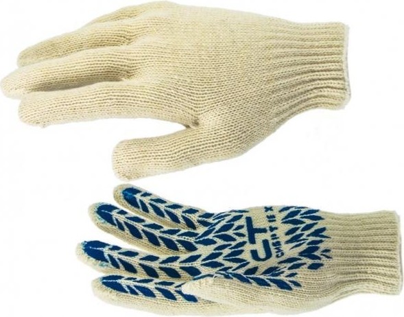 Перчатки трикотажные СИБРТЕХ "Протектор" пвх-покрытие 7 класс 67704