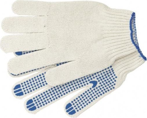 Перчатки трикотажные СИБРТЕХ "Точка" пвх-покрытие 7 класс 67703
