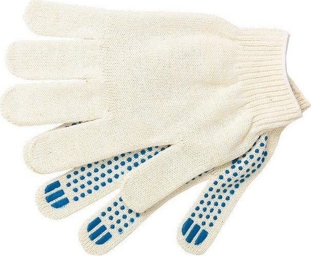 Перчатки трикотажные "Точка" пвх-покрытие 10 класс, 4 нити, 67715 67715