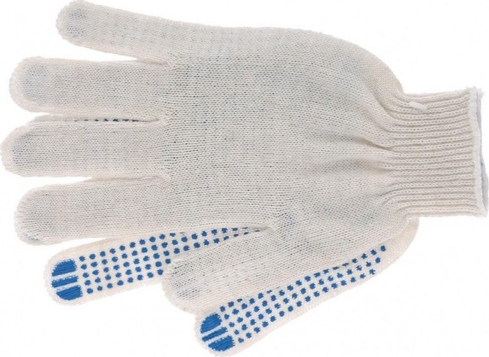 Перчатки трикотажные "Точка" пвх-покрытие 10 класс, 3 нити, 67785 67785
