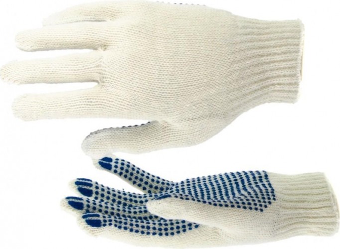 Перчатки трикотажные "Точка" для ремонтных и строительных работ,антискольжение 67717 - изображение 2