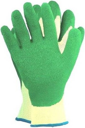 Перчатки трикотажные "ТОРРО ГРИН" с рельефным латексным покрытием