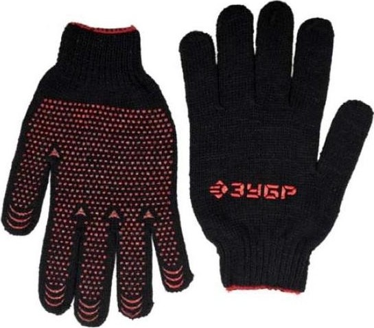 Перчатки утепленные трикотажные ЗУБР "Мастер" с защитой от скольжения, размер L-XL 11462-XL 11462-XL