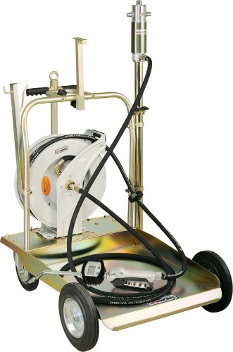 Передвижной комплект раздачи масла LUBEWORKS 1700333М (под бочки 180-220 л) пневмонасос 5:1