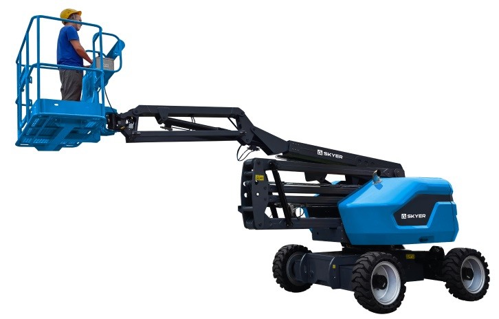 Передвижной телескопический подъемник SKYER DKP2025 самоходный коленчатый дизельный - изображение 2