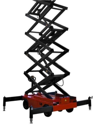 Передвижной телескопический подъемник SKYER SPF1403 самоходный, ножничный, ведомый - изображение 2
