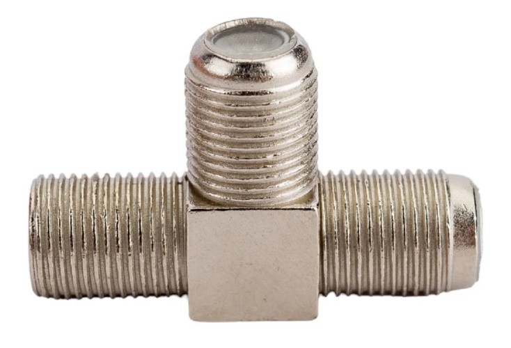 Переходник антенный Proconnect 05-4204-4-7 (3 гнезда F), тройник (1 шт), никель - изображение 2