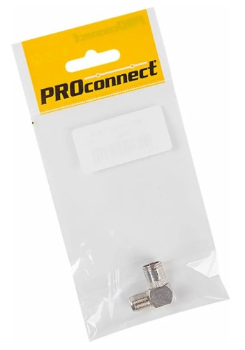 Переходник антенный Proconnect 05-4312-4-7 (гнездо F-гнездо TV), угловой для кабеля RG-6