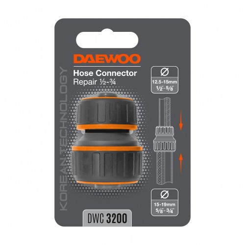Переходник DAEWOO DWC 3200 для шлангов с 13-15 мм (1/2"-5/8") на 15-19 мм (5/ - изображение 2