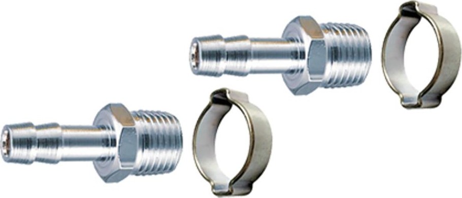 Переходник FUBAG 180430B 1/4"M на елочку 6мм с обжимным кольцом 2шт 180430 B