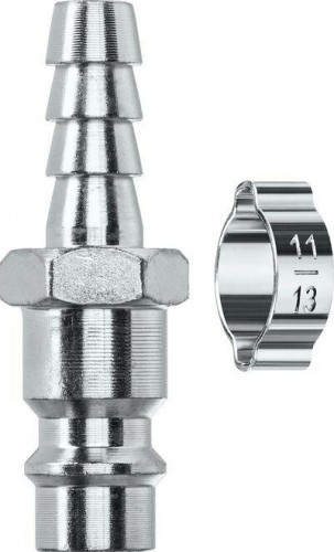 Переходник KRAFTOOL штуцер "елочка" 8 мм-рапид с хомутом 06597-08