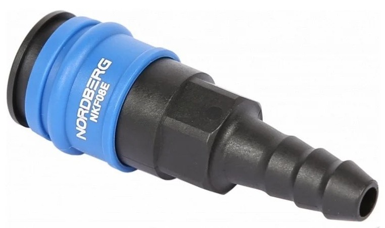 Переходник NORDBERG NKF08E быстросъемный композитный, "мама", диам. 10-11 мм