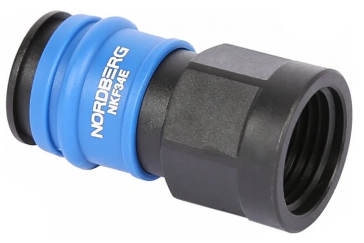 Переходник NORDBERG NKF34E быстросъемный композитный, "мама",  f1/2"