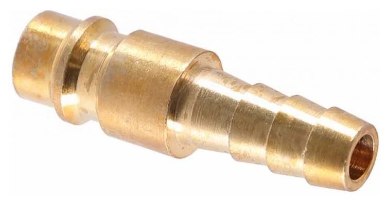 Переходник NORDBERG NPM08B "папа" быстросъемный-елочка диам. 8 мм, латунь - изображение 2