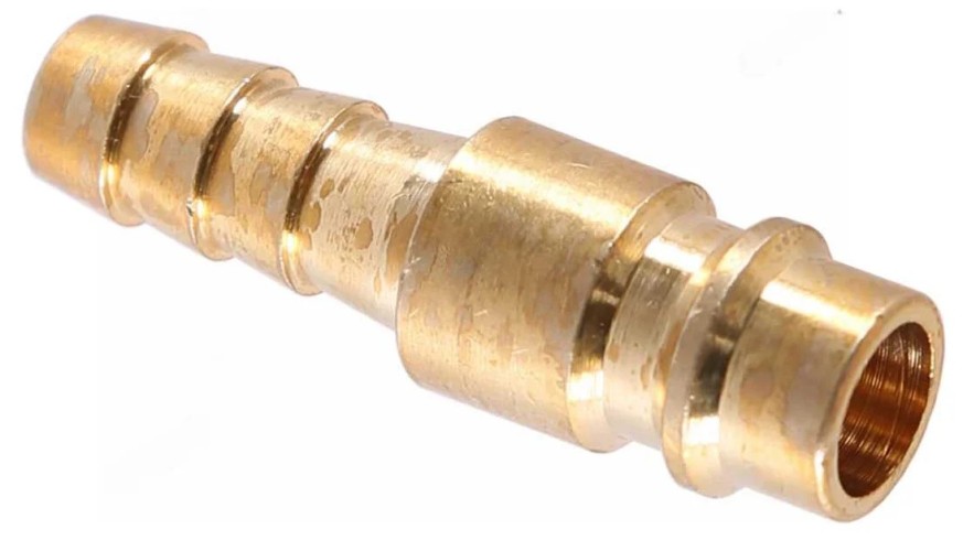 Переходник NORDBERG NPM08B "папа" быстросъемный-елочка диам. 8 мм, латунь