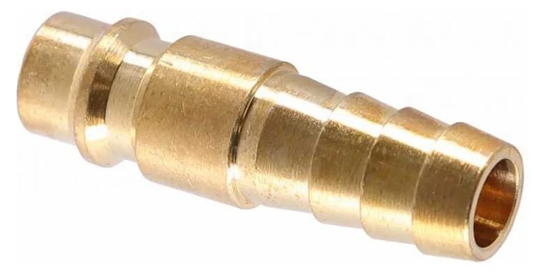 Переходник NORDBERG NPM10B "папа" быстросъемный-елочка диам. 10 мм, латунь - изображение 2