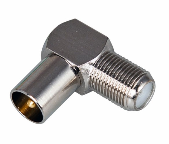 Переходник REXANT 05-4311 ( уп. 50 штук ) гн F-шт TV угловой (03-153) 05-4311