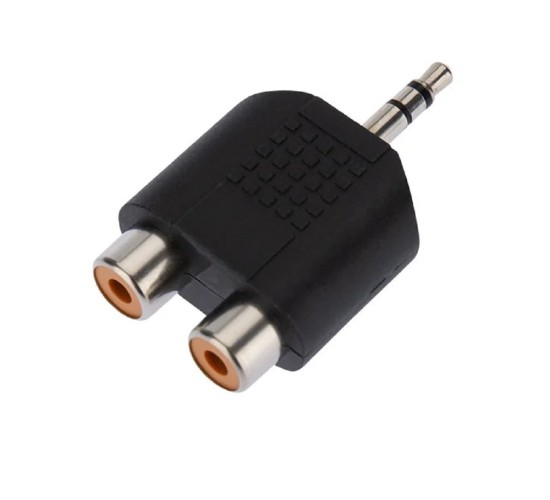 Переходник REXANT 14-0431 ( уп. 50 штук ) 3,5мм стерео штекер-2 гнезда RCA, пластик 14-0431 - изображение 2