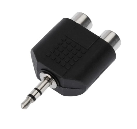 Переходник REXANT 14-0431 ( уп. 50 штук ) 3,5мм стерео штекер-2 гнезда RCA, пластик 14-0431