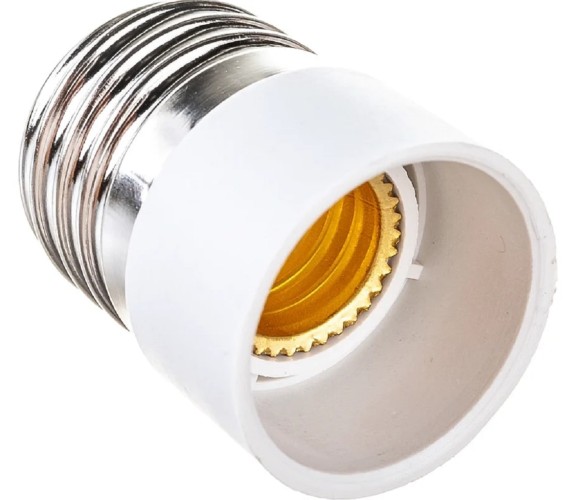 Переходник цокольный REXANT 11-8813 Е27-Е27 белый - изображение 2