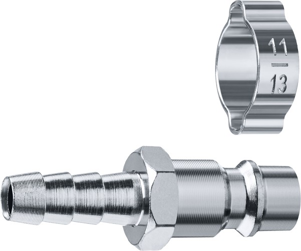Переходник ЗУБР 64918-08 штуцер елочка 8 мм-рапид штуцер, с хомутом