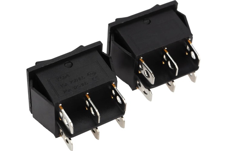 Переключатель клавишный REXANT 250V 15A (6с) ON-OFF-ON ( уп.10 штук ) черный с нейтралью  Б/Фикс  (RWB-508, SC-767) 36-2375 - изображение 3