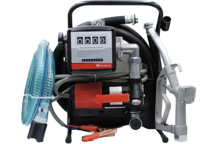 Переносной комплект для перекачки ДТ и керосина Petropump DCTP60ST 12в (мех. счетчик, мех. пист.), 60 л/мин PP330003