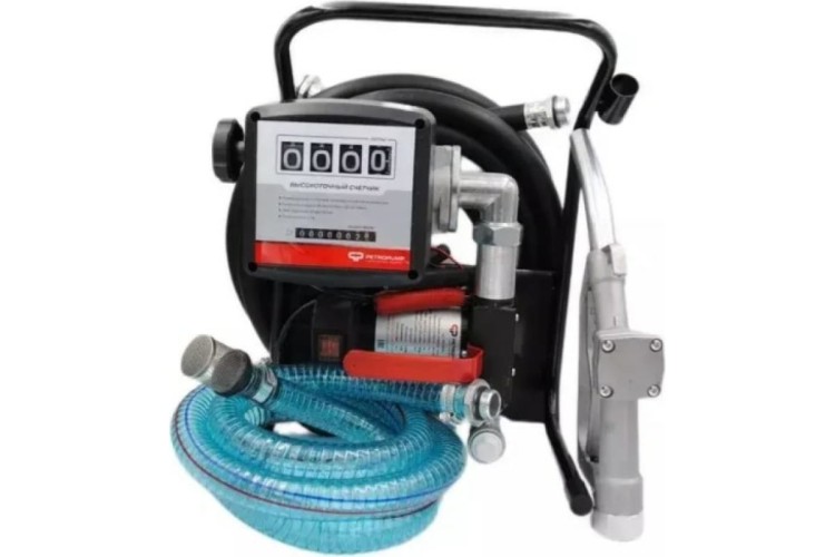 Переносной комплект для перекачки ДТ и керосина Petropump DCTP40ST 24в (мех. счетчик, мех. пист.), 40 л/мин PP330002