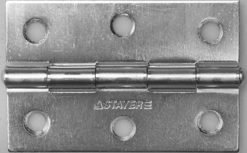 Петля дверная STAYER MASTER универсальная, цвет белый цинк, 75мм 37611-75-1