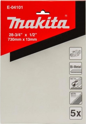 Пила кольцевая по металлу MAKITA E-04101 Bi-Metal 730х13x14Т, 5 шт. - изображение 2