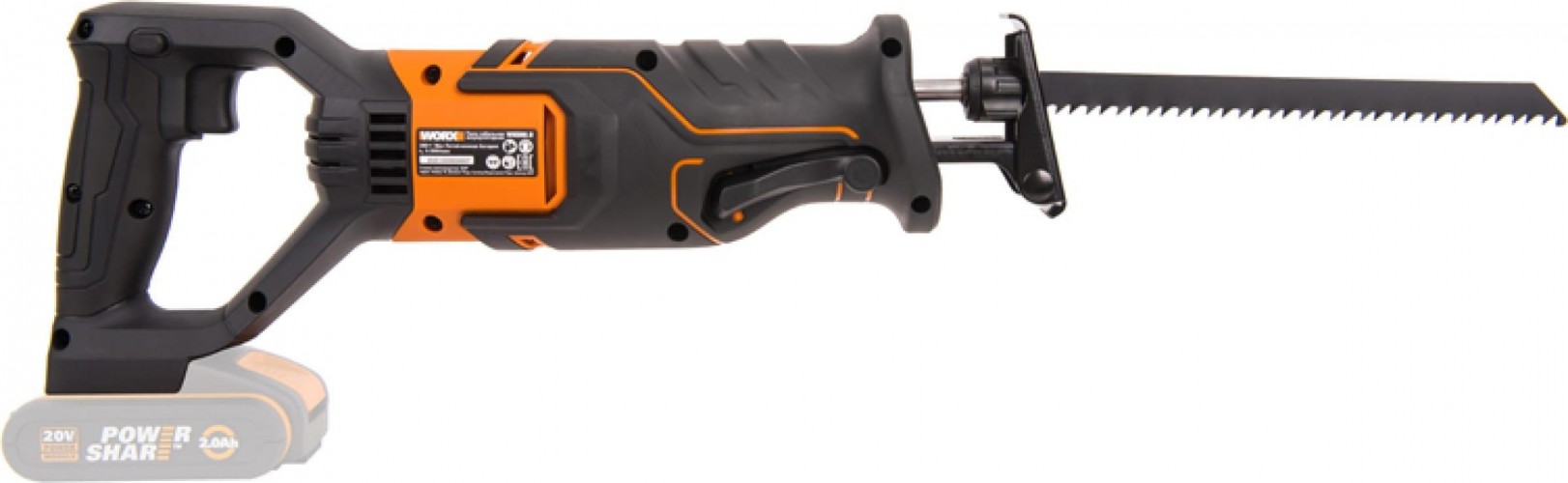Пила сабельная аккумуляторная Worx WX500.9 без АКБ и ЗУ WX500.9 - изображение 3