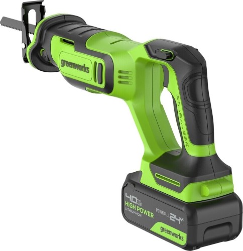 Пила сабельная аккумуляторная GREENWORKS GPT-BLRS-1 24V, АКБ 4Ач и ЗУ 1200607CUB - изображение 3