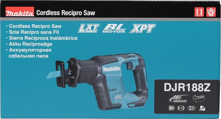 Пила сабельная аккумуляторная MAKITA DJR 188 Z с бесщеточным двигателем без АКБ и З/У DJR188Z - изображение 4