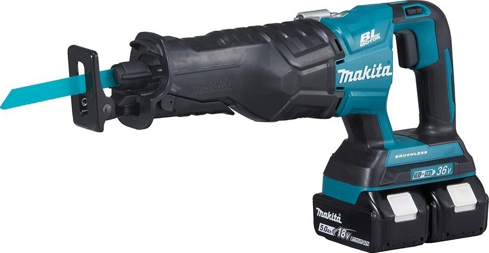 Пила сабельная аккумуляторная MAKITA DJR 360 RM 2 с бесщеточным двигателем DJR360RM2