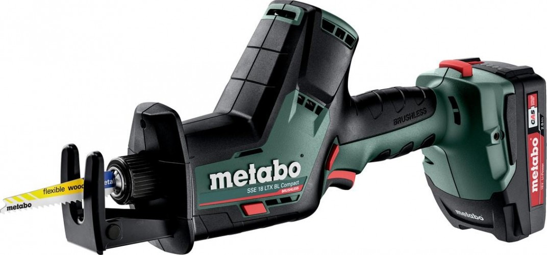 Пила сабельная аккумуляторная METABO SSE 18 LTX BL Compact 2х2,0 Ач 602366500