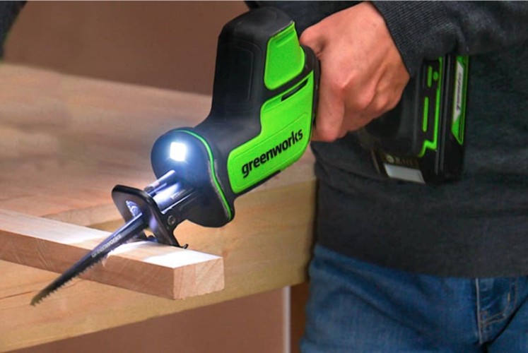 Пила сабельная аккумуляторная GREENWORKS GPT-CRS-25 1 200 507 компактная без АКБ и ЗУ 1200507 - изображение 5