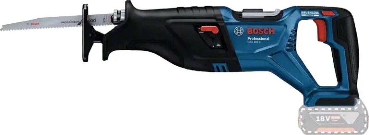 Пила сабельная аккумуляторная BOSCH GSA 185-LI без АКБ иЗУ 06016C00L0 - изображение 3