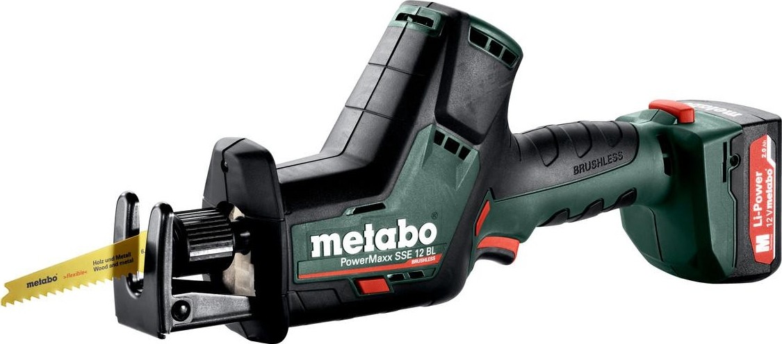 Пила сабельная аккумуляторная METABO SSE 12 BL 2х2.0 А.ч. 602322500