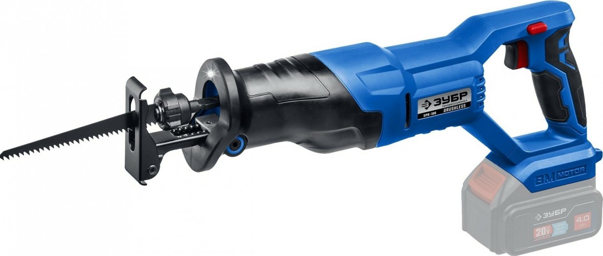 Пила сабельная аккумуляторная ЗУБР Профессионал SPB-180 20v бесщеточная без акб и зу SPB-180 - изображение 2