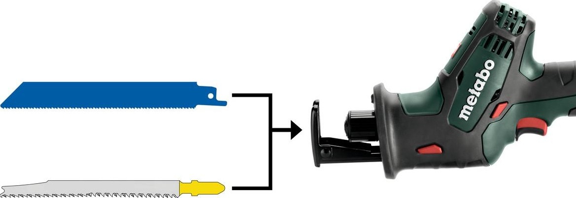 Пила сабельная аккумуляторная METABO SSE 18 LTX  Compact без АКБ и З/У 602266840 В кейсе Metaloc - изображение 2