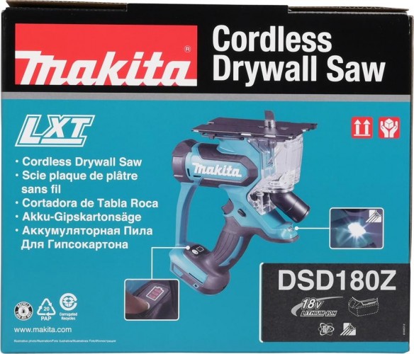 Пила сабельная аккумуляторная MAKITA DSD180 Z для гипсокартона без АКБ и З/У DSD180Z - изображение 4