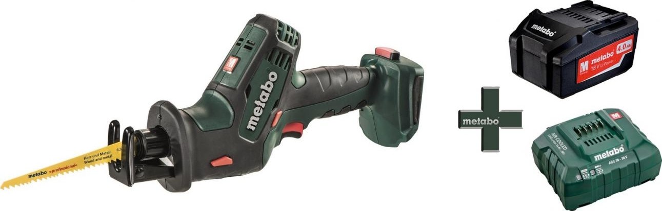 Пила сабельная аккумуляторная METABO SSE 18 LTX  ( 1 х 4.0 Ач ) Compact T03340