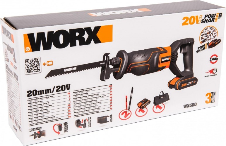 Пила сабельная аккумуляторная Worx WX500 - изображение 5