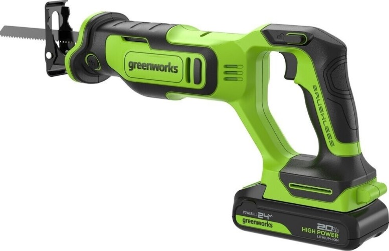 Пила сабельная аккумуляторная GREENWORKS GPT-BLRS-1 24V, АКБ 2Ач и ЗУ 1200607CUA - изображение 5