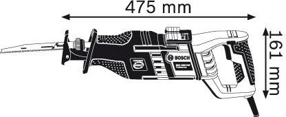 Пила сабельная сетевая BOSCH GSA 1300 PCE  060164E200 Кейс - изображение 2