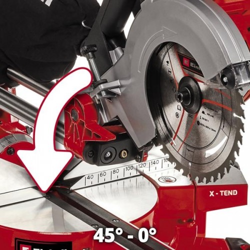 Пила торцовочная аккумуляторная EINHELL PXC TE-SM 36/210 Li-Solo с протяжкой  4300880 - изображение 3