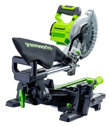 Пила торцовочная аккумуляторная GREENWORKS GD24MS216 24V, б/щ, 4800 об/мин, АКБ 5Ач и ЗУ 1501707UG - изображение 4