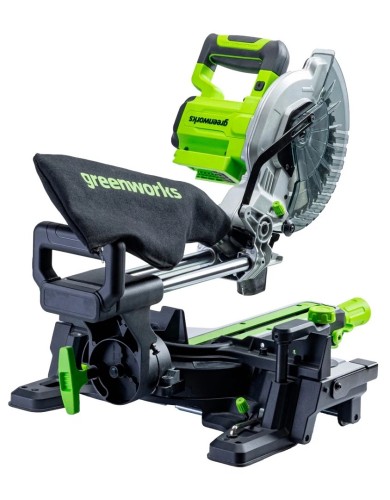 Пила торцовочная аккумуляторная GREENWORKS GD24MS216 24V, б/щ, 4800 об/мин, АКБ 8Ач и ЗУ 1501707UH - изображение 4