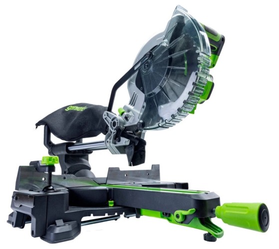 Пила торцовочная аккумуляторная GREENWORKS GD24MS216 24V, б/щ, 4800 об/мин, АКБ 5Ач и ЗУ 1501707UG - изображение 2