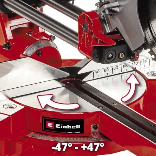 Пила торцовочная аккумуляторная EINHELL PXC TE-SM 36/210 Li-Solo с протяжкой  4300880 - изображение 2